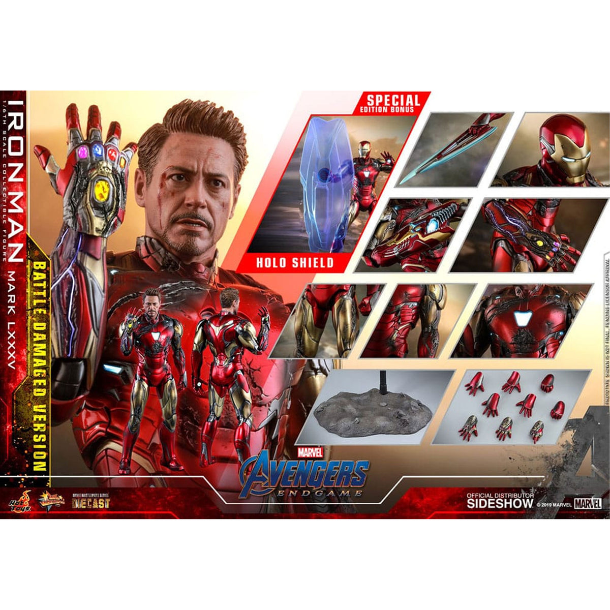 Avengers: Endgame Movie Masterpiece Diecast 1/6 Iron Man Mark LXXXV (Battle Damaged Version) Special Edition -Action Figure
