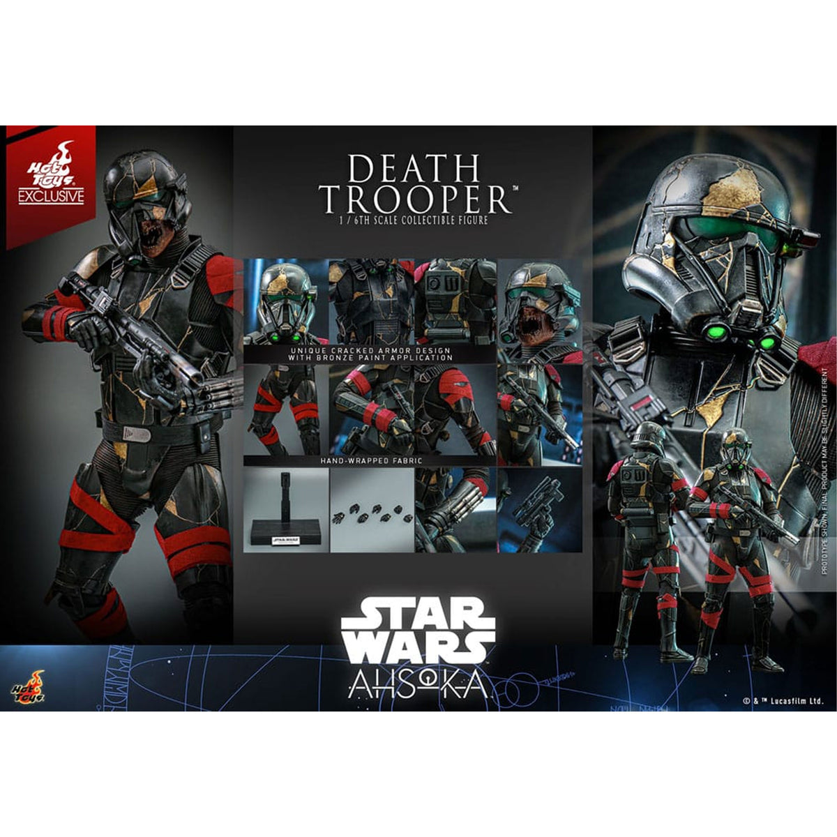 Star Wars: Ahsoka Television Masterpiece Action Figure 1/6 Death Trooper Hot Toys Exclusive