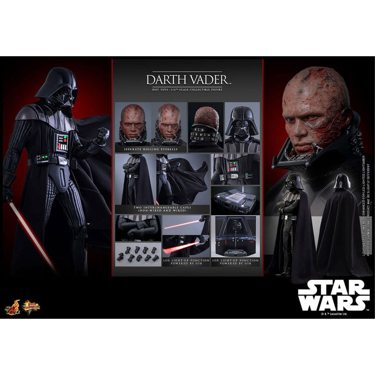 Star Wars: Episode III - Revenge of the Sith Movie Masterpiece 1/6 Darth Vader -Action Figure