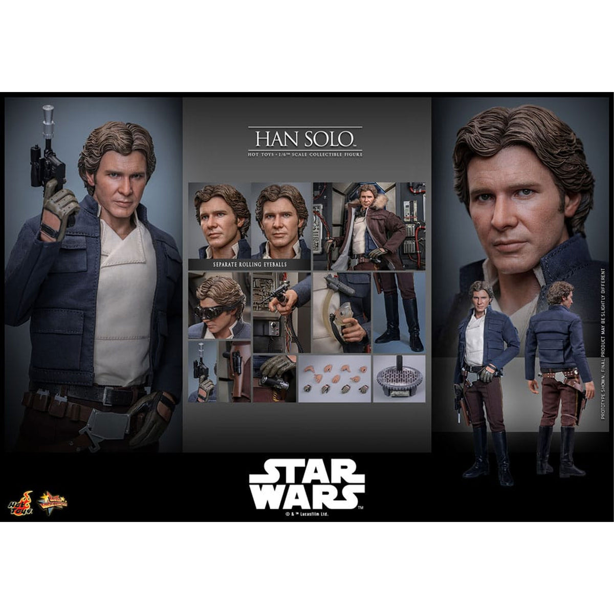 Star Wars Episode V Movie Masterpiece 1/6 Han Solo -Action Figure