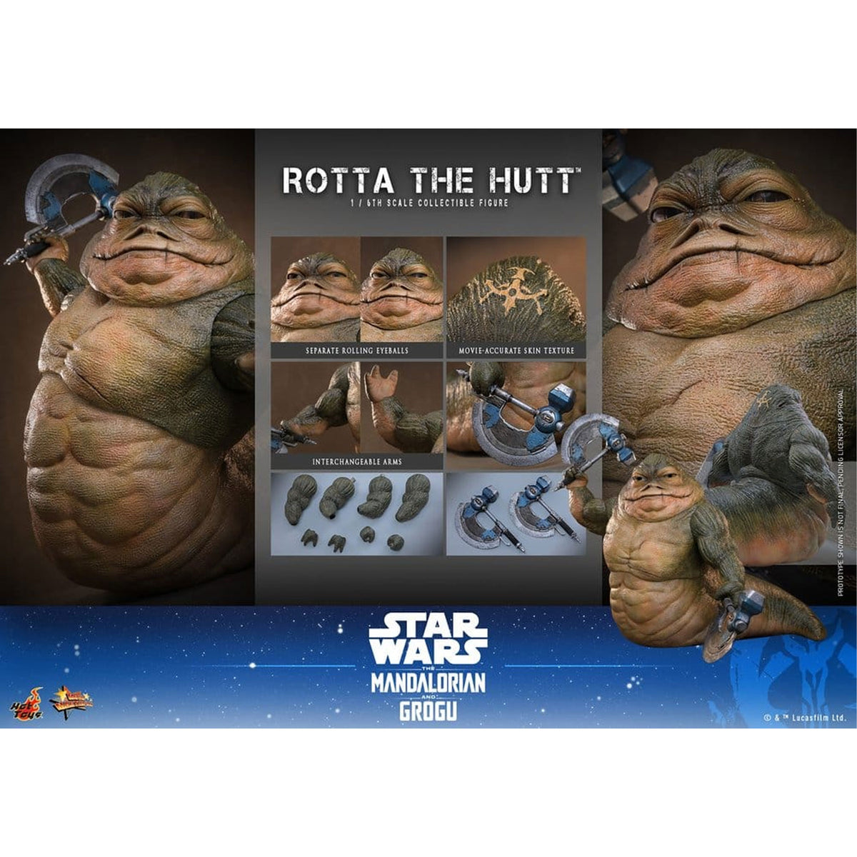 Star Wars Movie Masterpiece 1/6 Rotta The Hutt -Action Figure