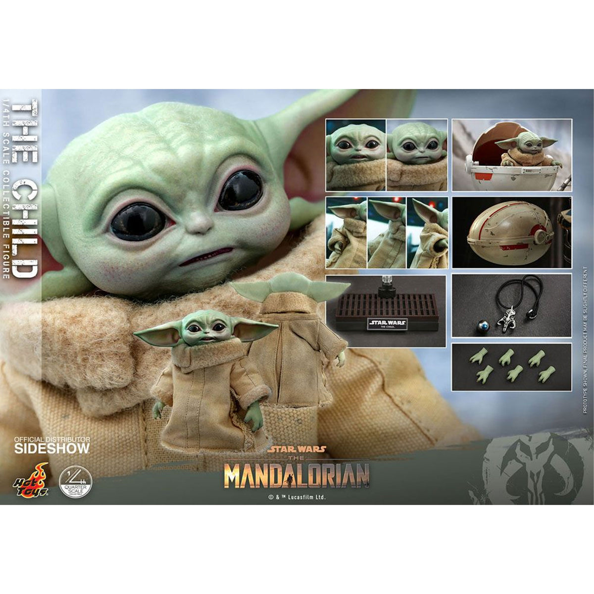 Star Wars The Mandalorian Action Figure 1/4 The Child