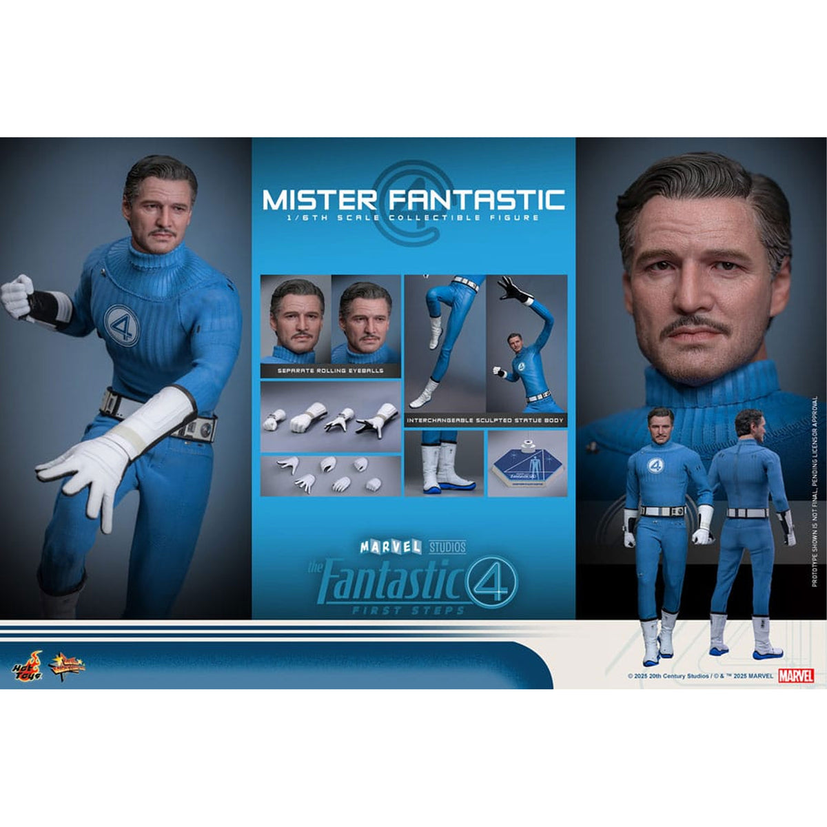 The Fantastic Four: First Steps Movie Masterpiece 1/6 Mister Fantastic -Action Figuuri