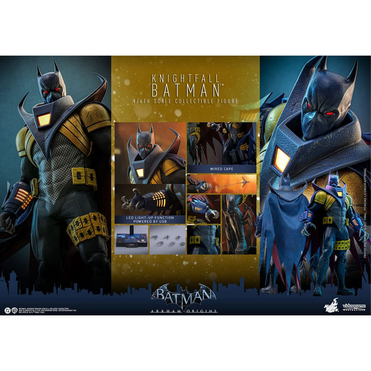 Batman: Arkham Origins Videogame Masterpiece 1/6 Knightfall Batman -Action Figuuri