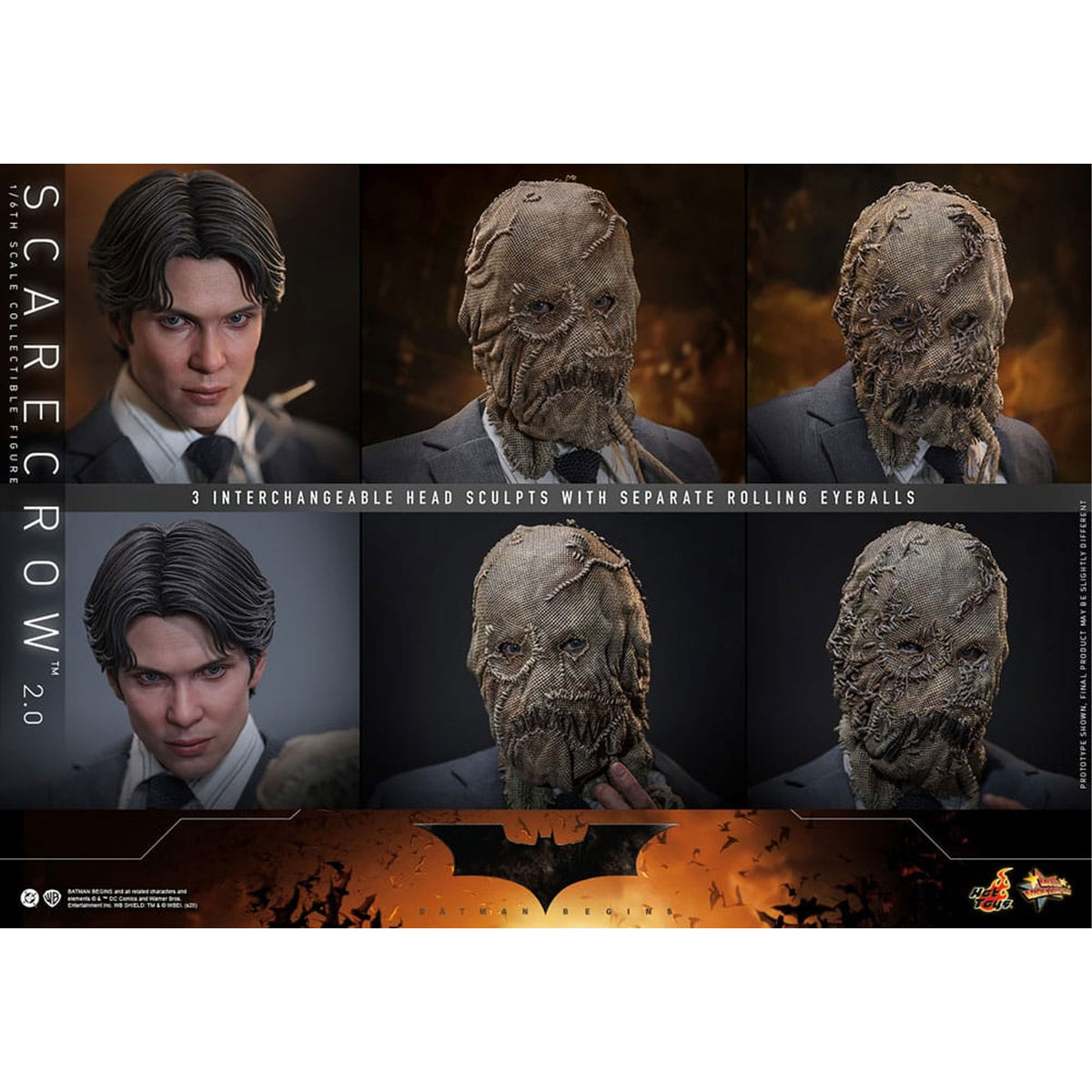 Batman Begins Movie Masterpiece 1/6 Scarecrow 2.0 -Action Figuuri