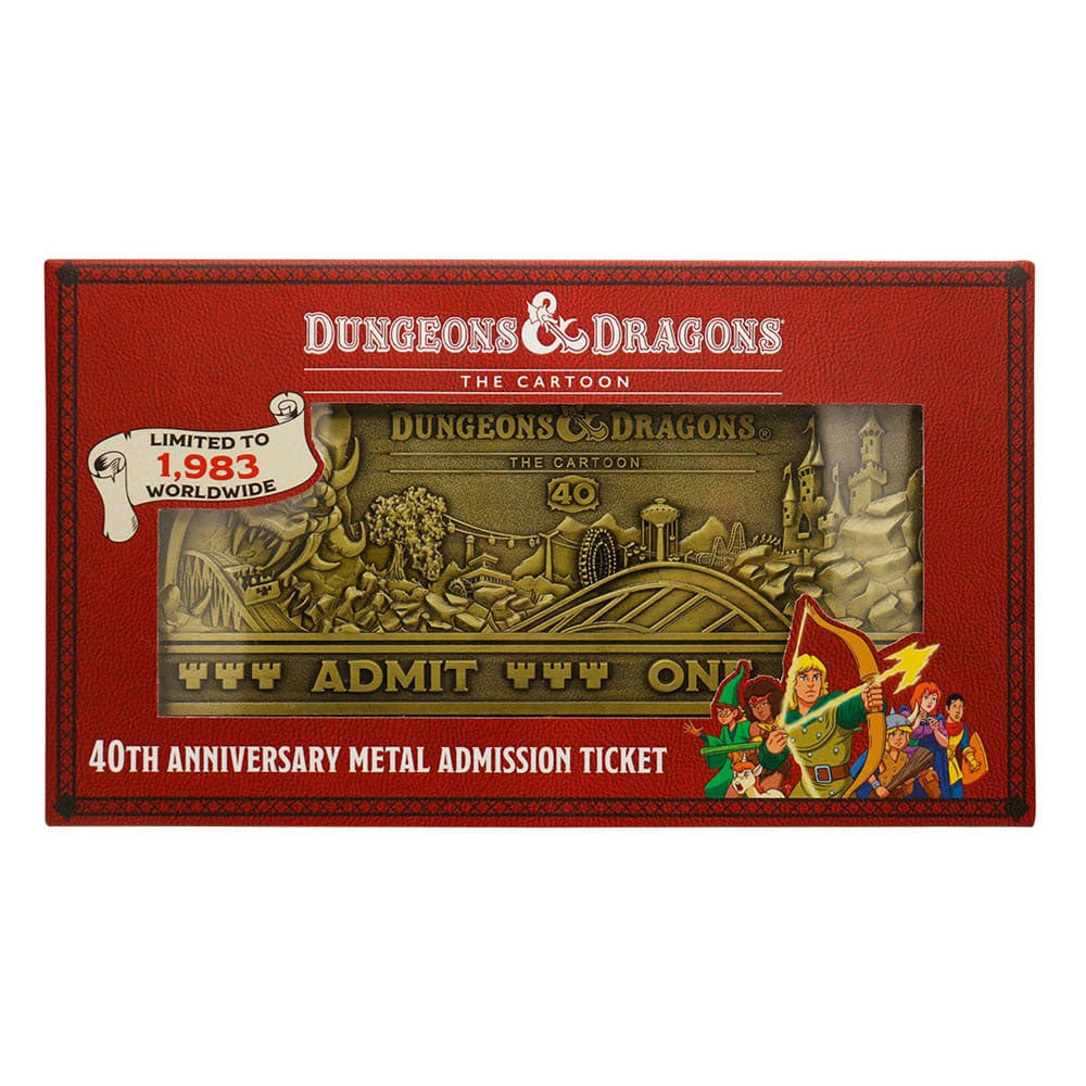 Dungeons & Dragons: The Cartoon Replica 40th Anniversary Rollercoaster Ticket Limited Edition -Replica