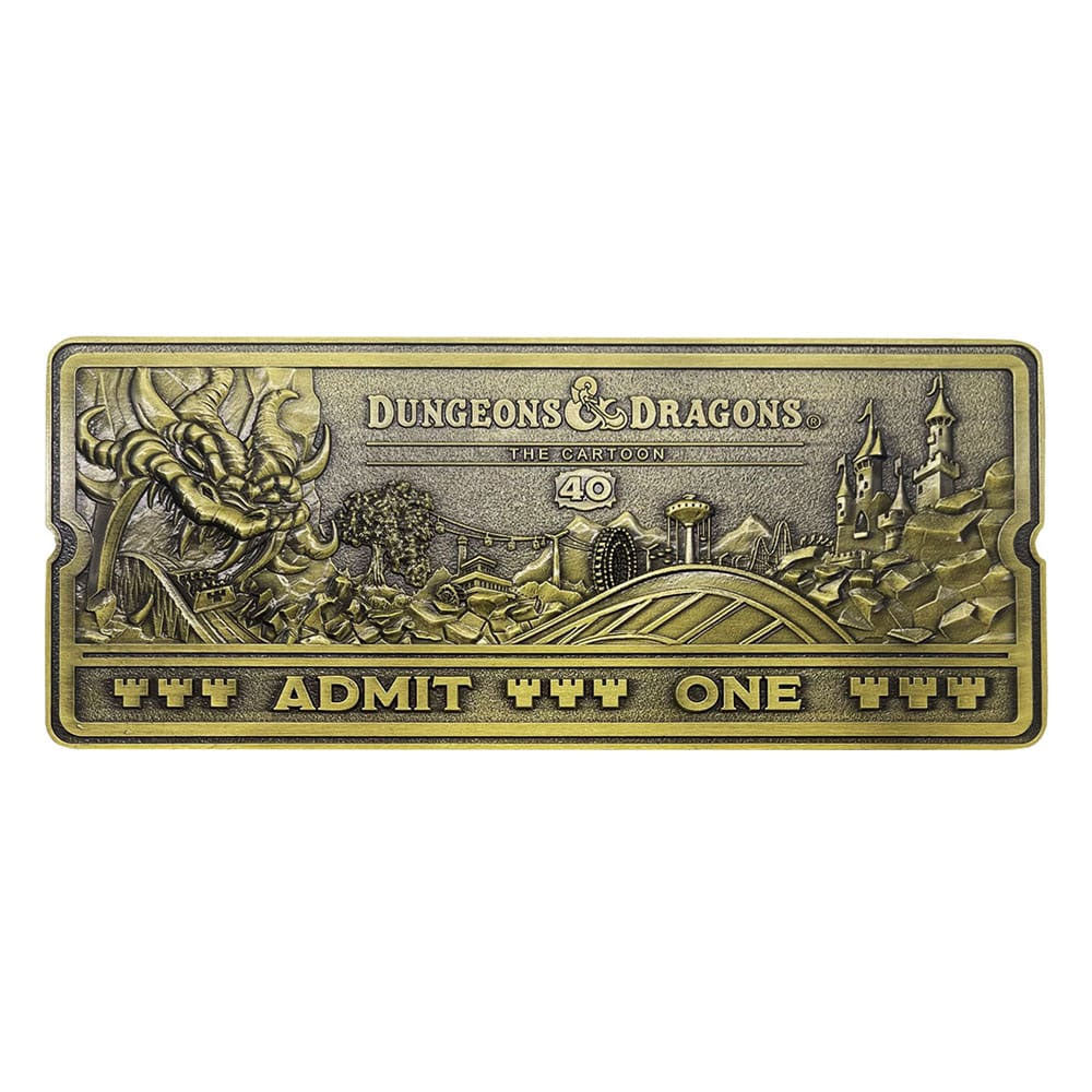 Dungeons & Dragons: The Cartoon Replica 40th Anniversary Rollercoaster Ticket Limited Edition -Replica