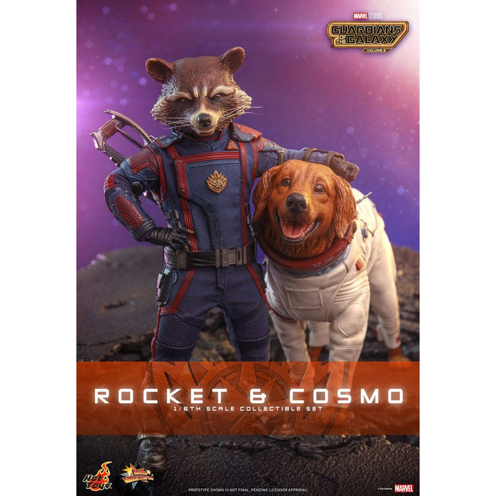 Guardians of the Galaxy Vol. 3 Movie Masterpiece 1/6 Rocket & Cosmo -Action Figuuri