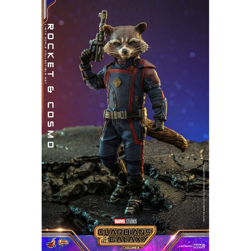 Guardians of the Galaxy Vol. 3 Movie Masterpiece 1/6 Rocket & Cosmo -Action Figuuri