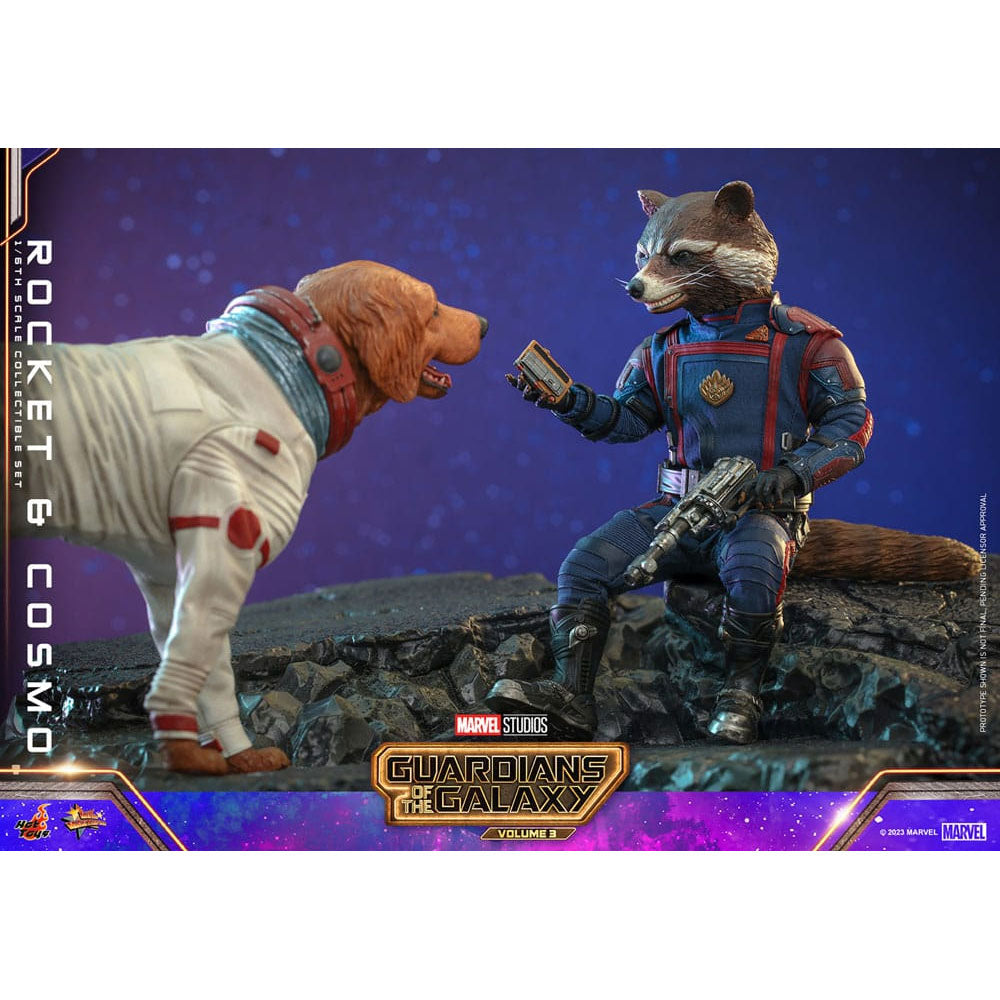 Guardians of the Galaxy Vol. 3 Movie Masterpiece 1/6 Rocket & Cosmo -Action Figuuri