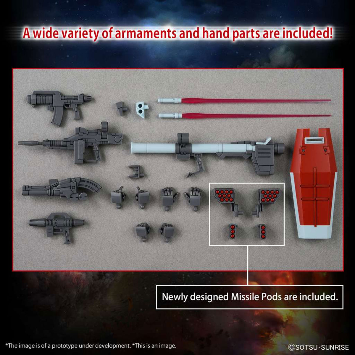 Hg Gm Shoulder Cannon / Missile Pod 1/144 -Model kit