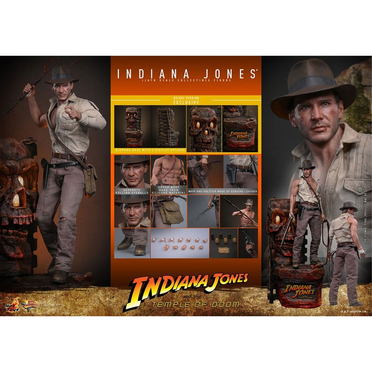 Indiana Jones Movie Masterpiece 1/6 Indiana Jones (Deluxe Version) -Action Figure