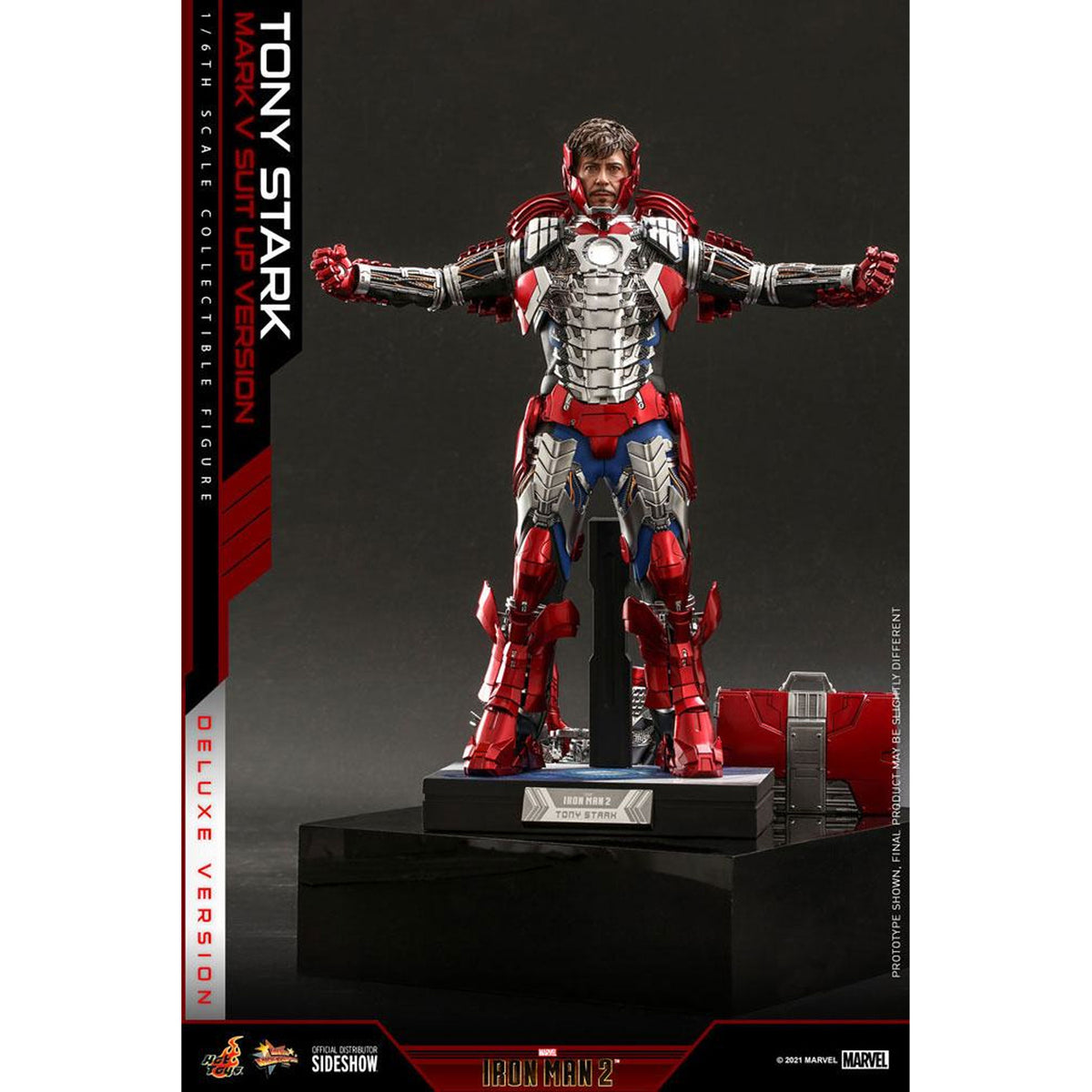Iron Man 2 Movie Masterpiece 1/6 Tony Stark (Mark V Suit Up Version) Deluxe