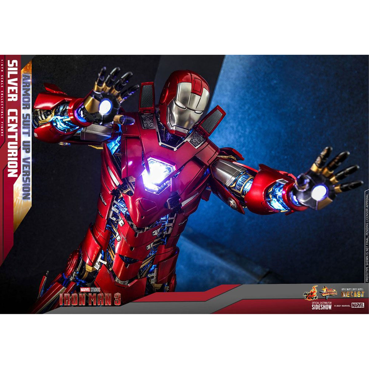 Iron Man 3 Movie Masterpiece 1/6 Silver Centurion (Armor Suit Up Version)