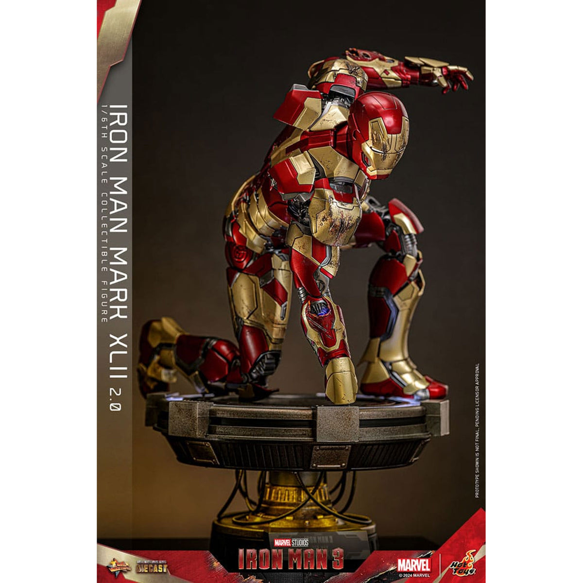 Iron Man 3 Movie Masterpiece Diecast 1/6 Iron Man Mark XLII (2.0) -Action Figuuri