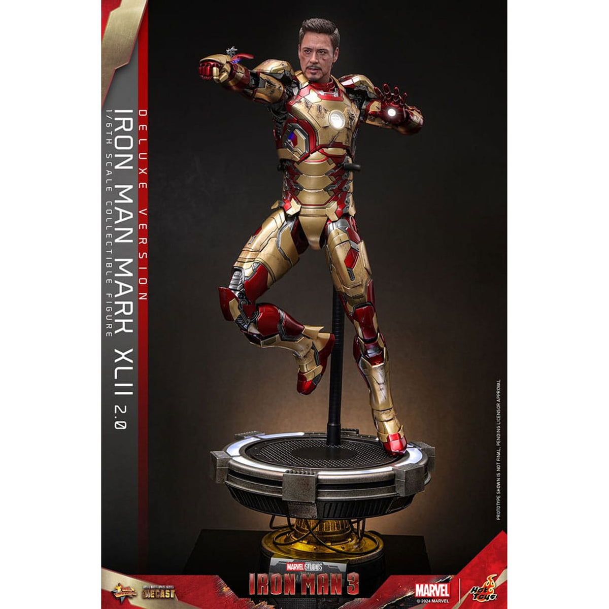Iron Man 3 Movie Masterpiece Diecast 1/6 Iron Man Mark XLII (2.0) Deluxe -Action Figuuri