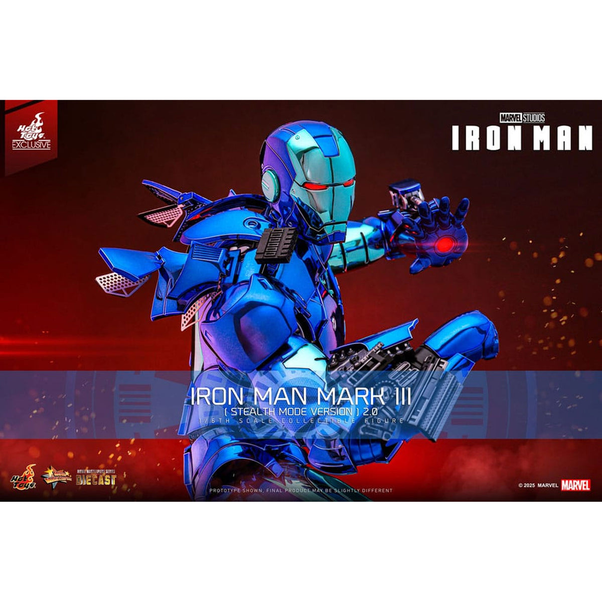Iron Man Movie Masterpiece Diecast 1/6 Iron Man Mark III (Stealth Mode Ver.) 2.0 Hot Toys Exclusive -Action Figure