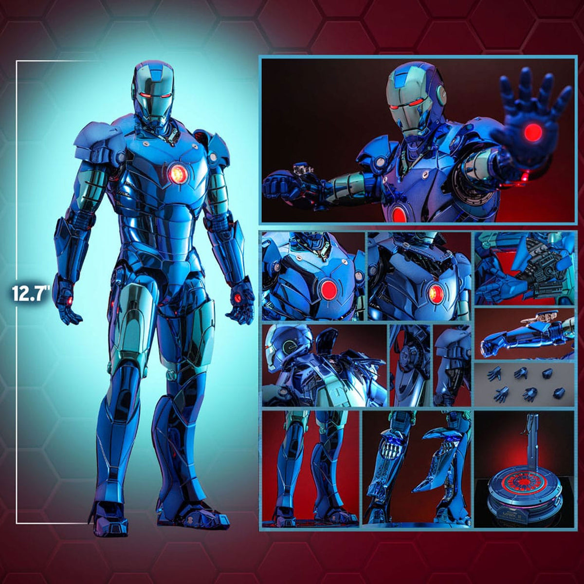 Iron Man Movie Masterpiece Diecast 1/6 Iron Man Mark III (Stealth Mode Ver.) 2.0 Hot Toys Exclusive -Action Figure
