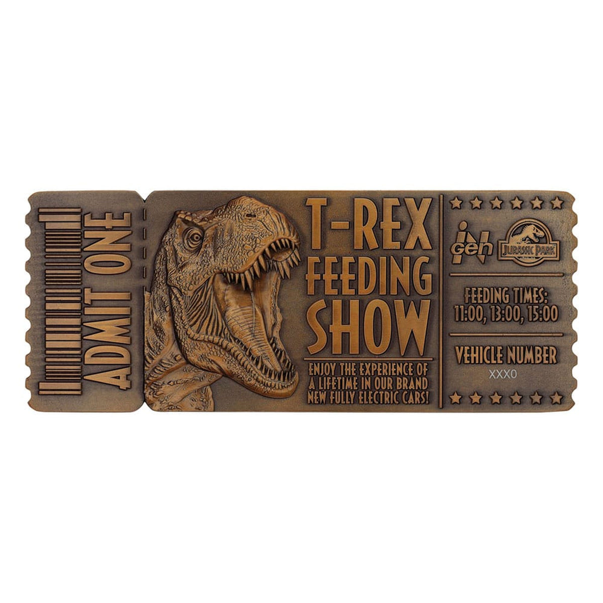 Jurassic Park 1/1 Feeding Show Ticket -Replica