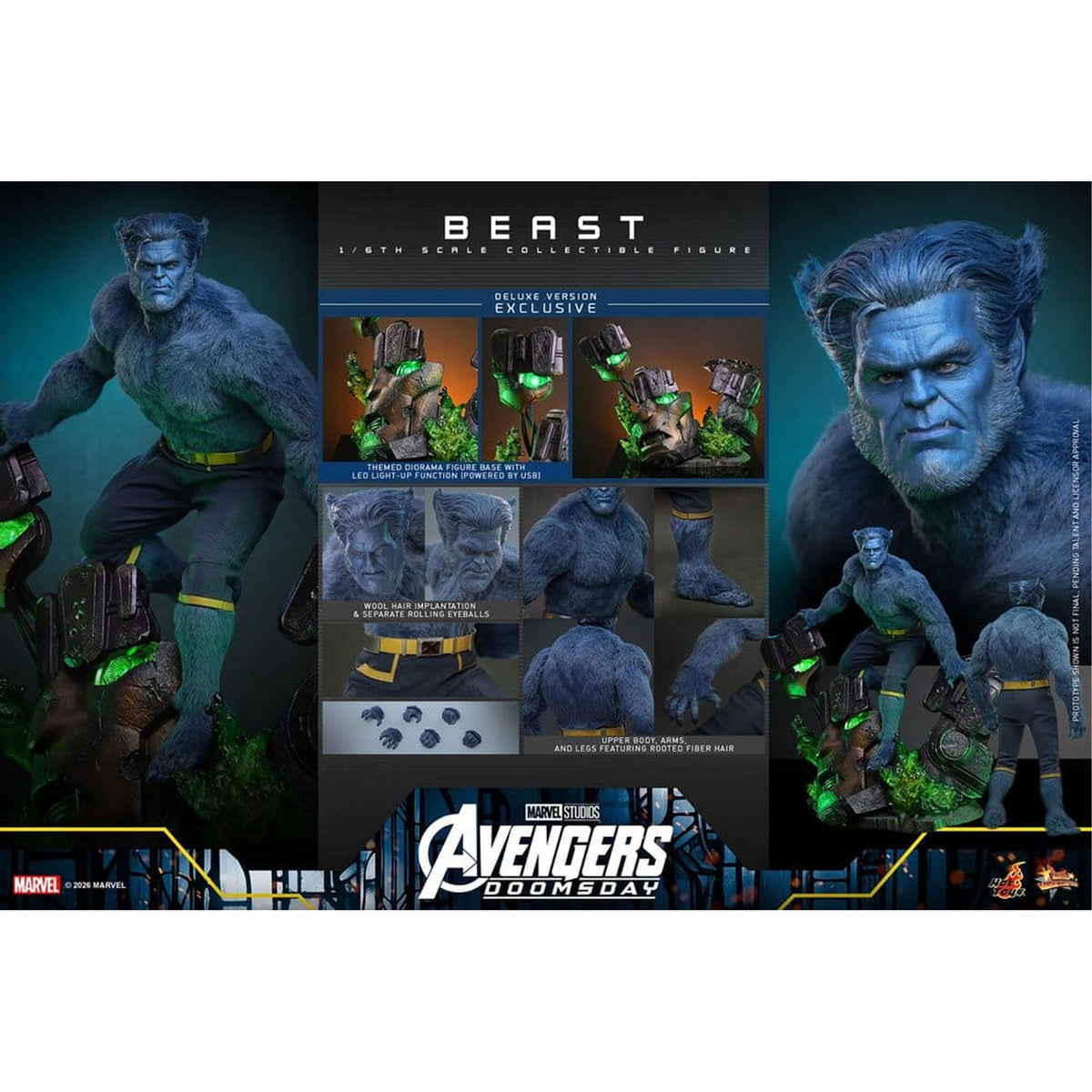 Marvel X-Men Movie Masterpiece 1/6 Beast (Deluxe Version) -Action Figure