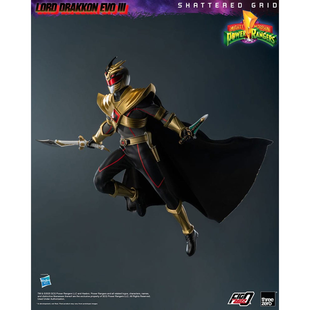 Mighty Morphin Power Rangers Shattered Grid FigZero 1/6 Lord Drakkon Evo III -Action Figuuri