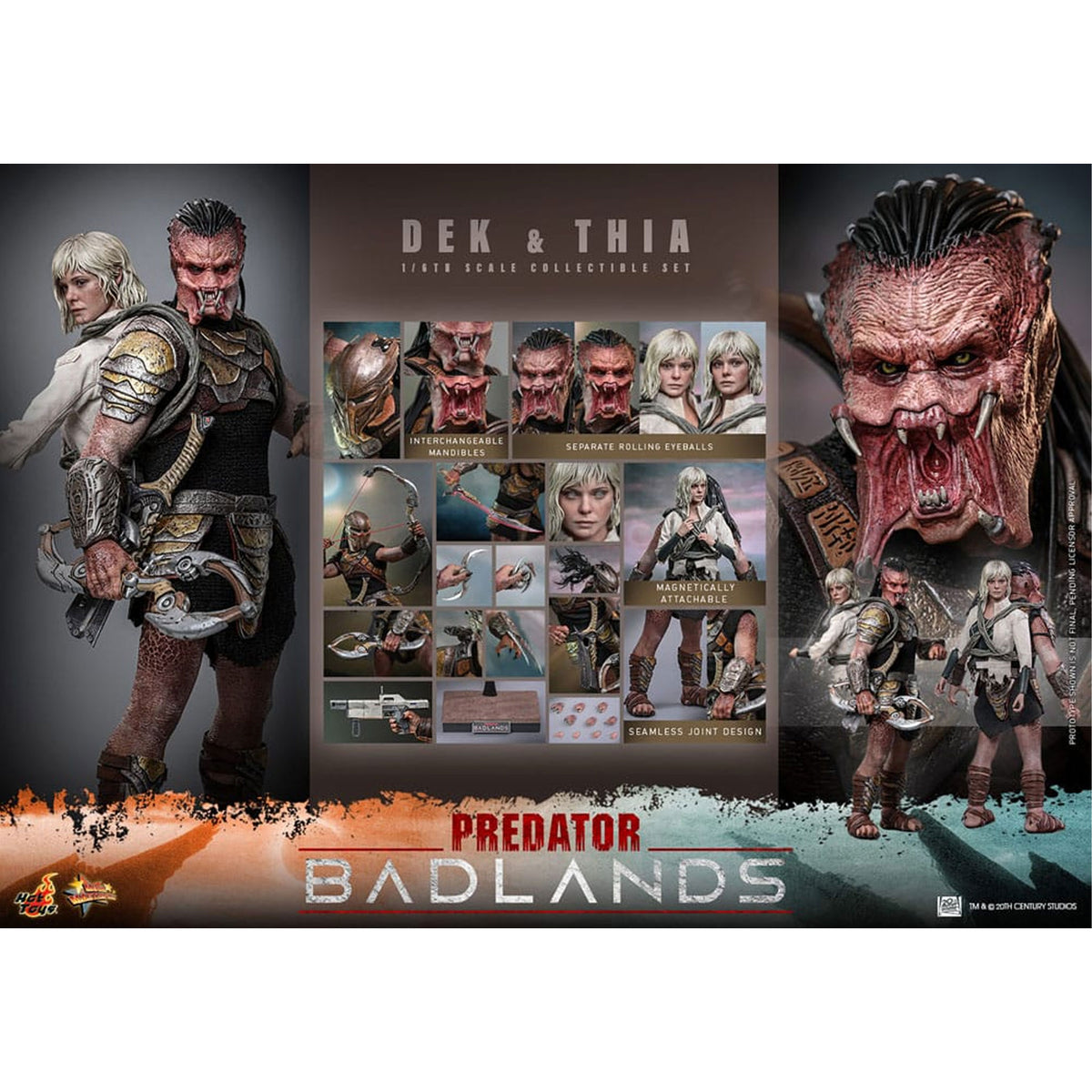 Predator: Badlands Movie Masterpiece 1/6 Dek & Thia Action Figure