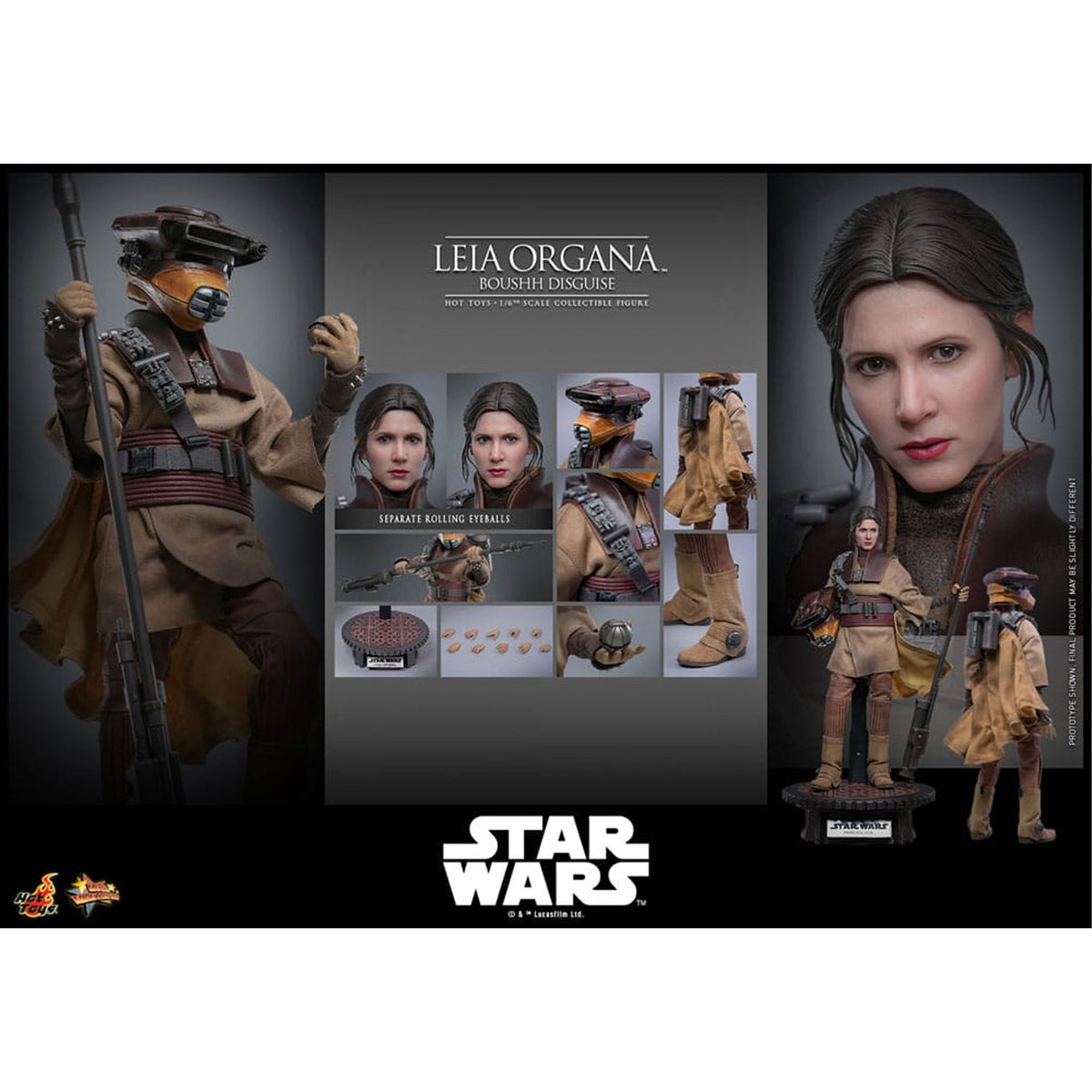 Star Wars Episode VI Movie Masterpiece 1/6 Leia Organa (Boushh Disguise) -Action Figure