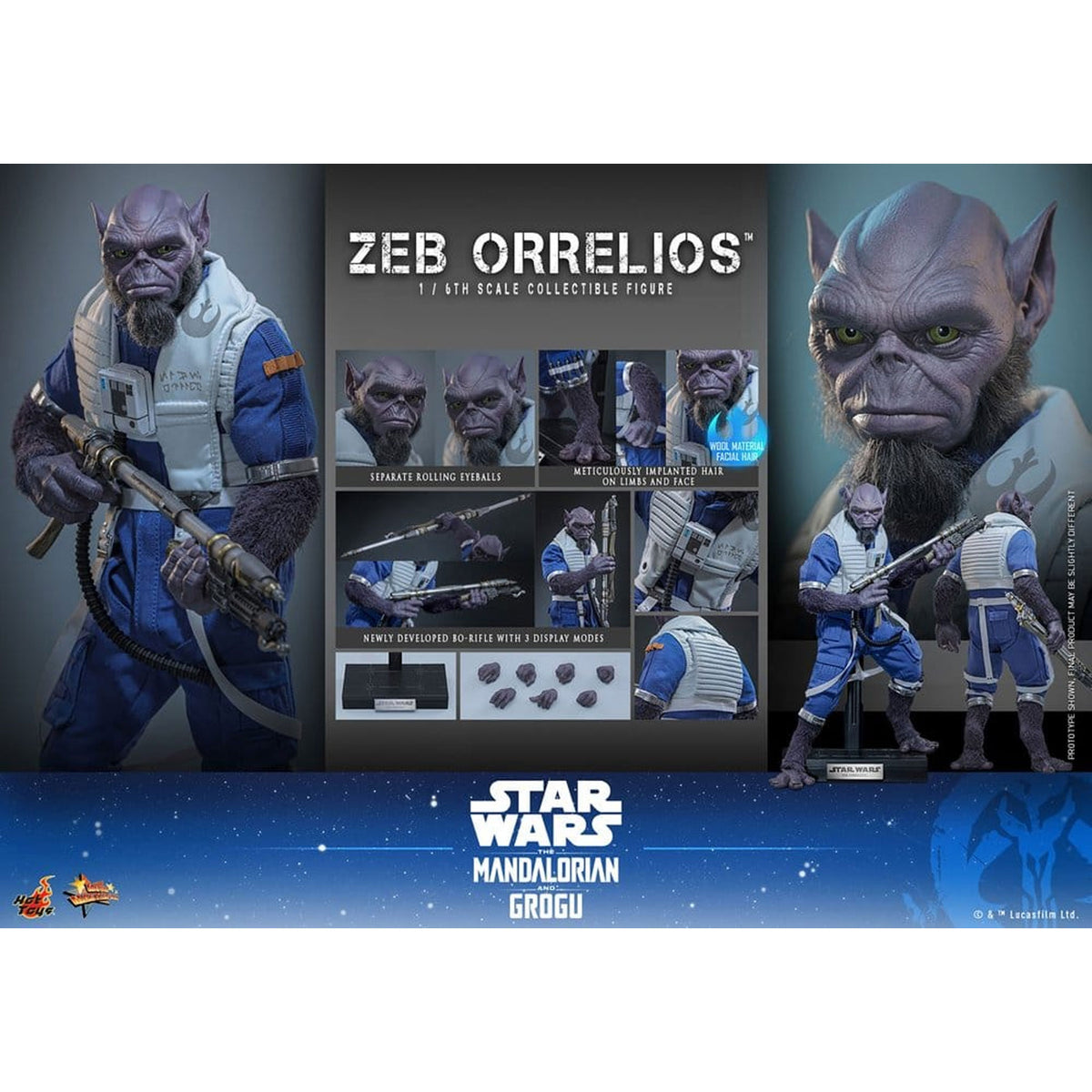 Star Wars Movie Masterpiece 1/6 Zeb Orrelios -Action Figure