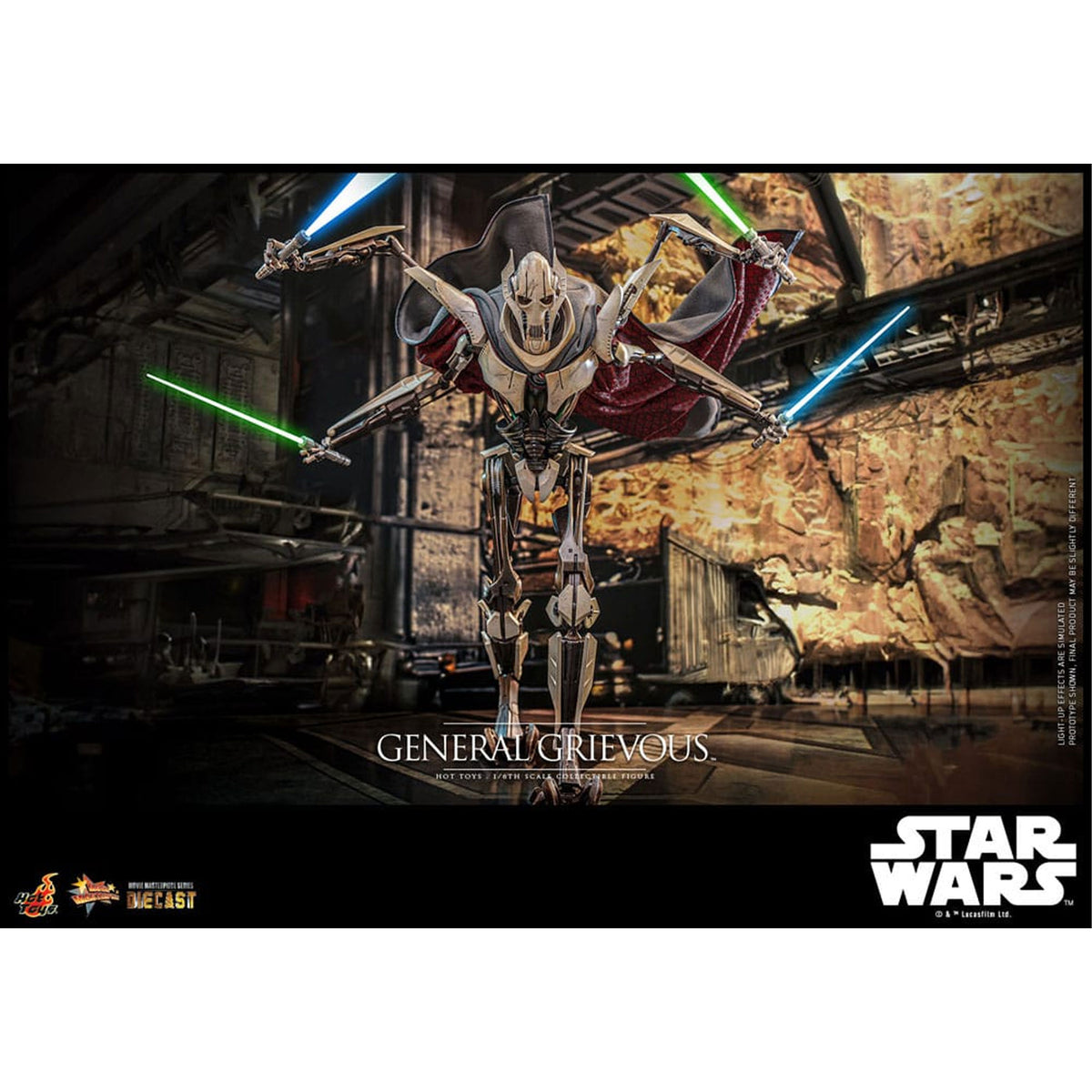 Star Wars Movie Masterpiece Diecast 1/6 General Grievous -Action Figuuri