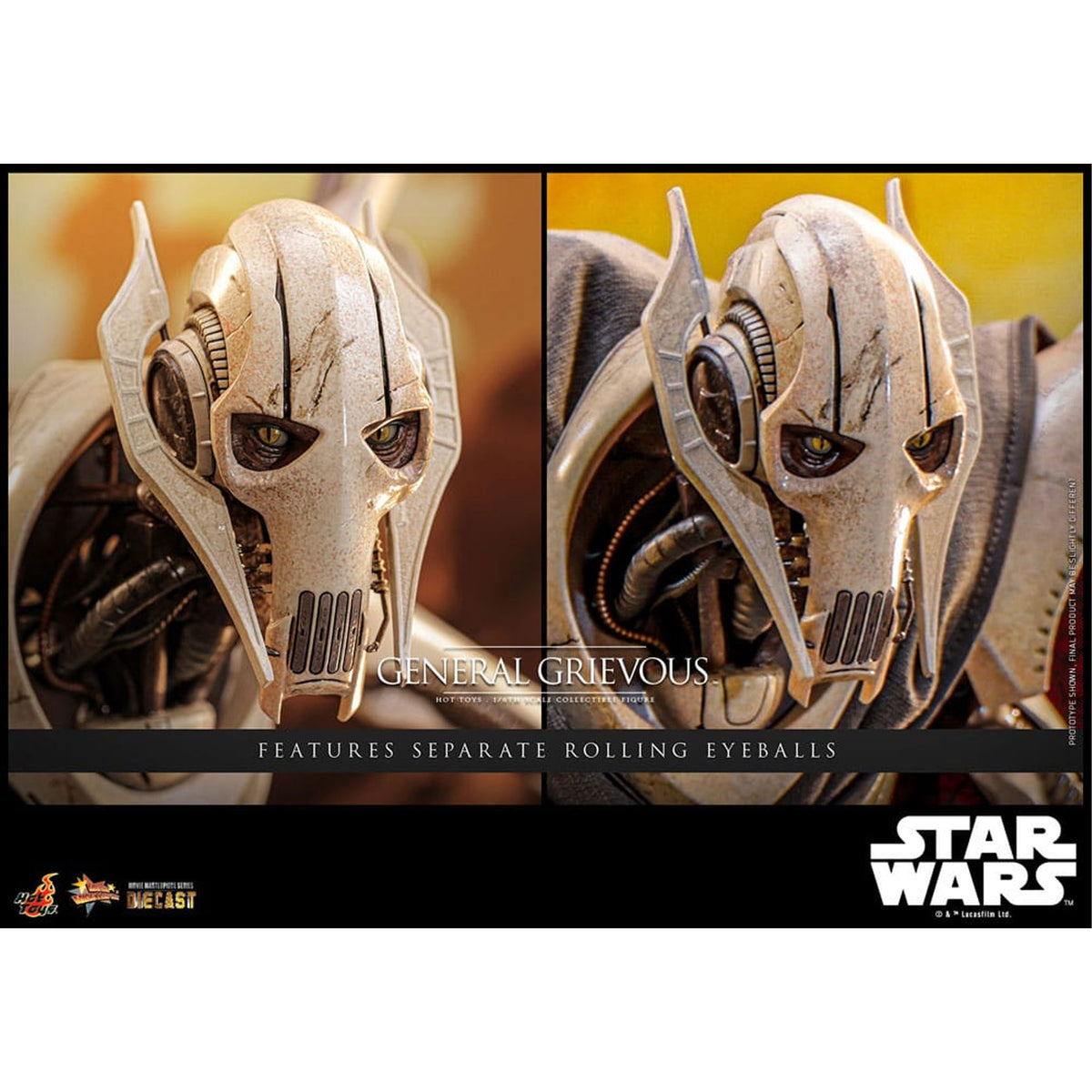 Star Wars Movie Masterpiece Diecast 1/6 General Grievous -Action Figuuri