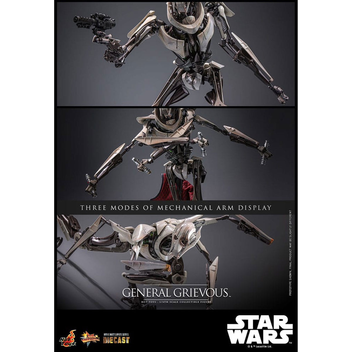 Star Wars Movie Masterpiece Diecast 1/6 General Grievous -Action Figuuri