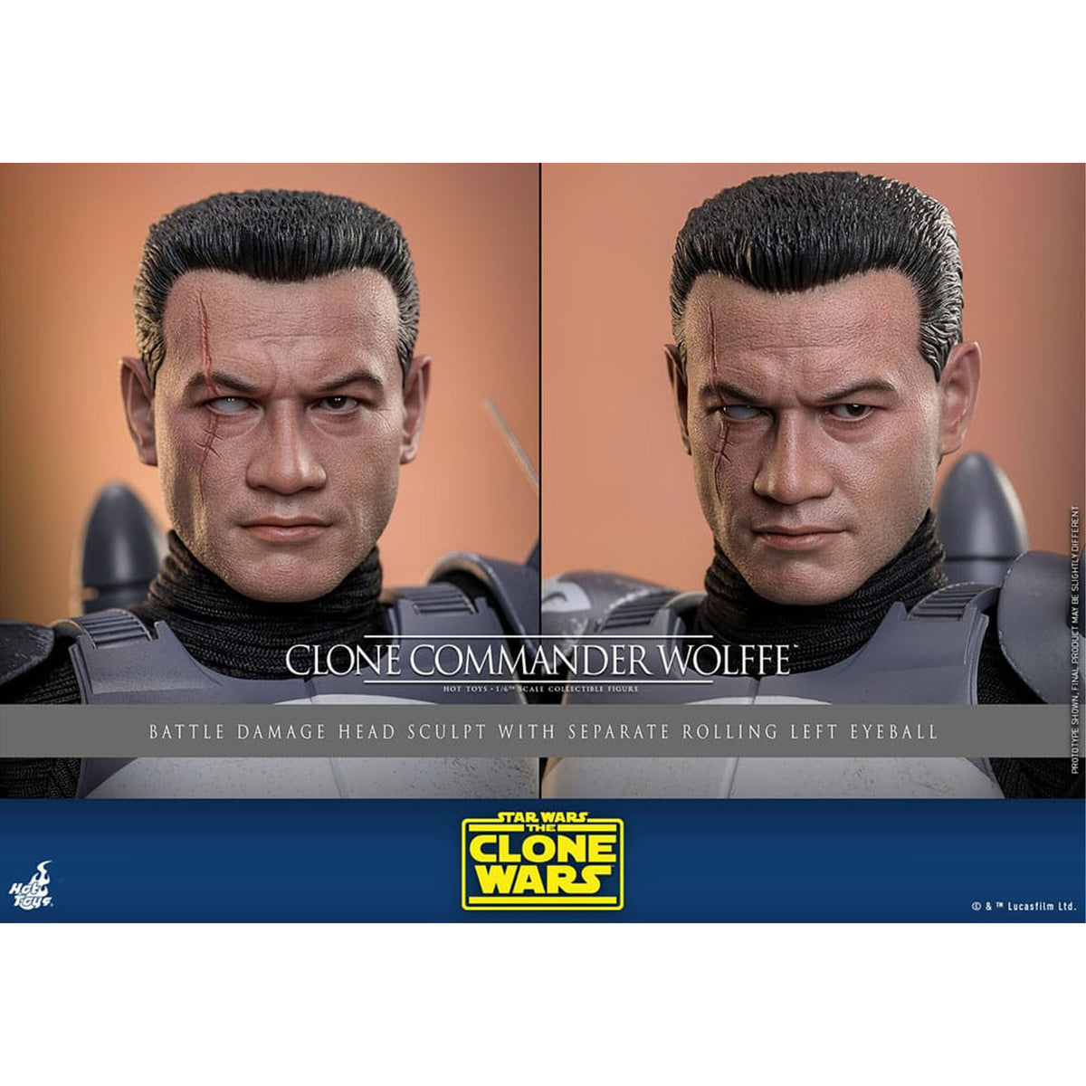 Star Wars: The Clone Wars 1/6 Clone Commander Wolffe -Action Figure