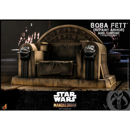 Star Wars: The Mandalorian Action Figure 1/6 Boba Fett Repaint Armor and Throne Special Edition