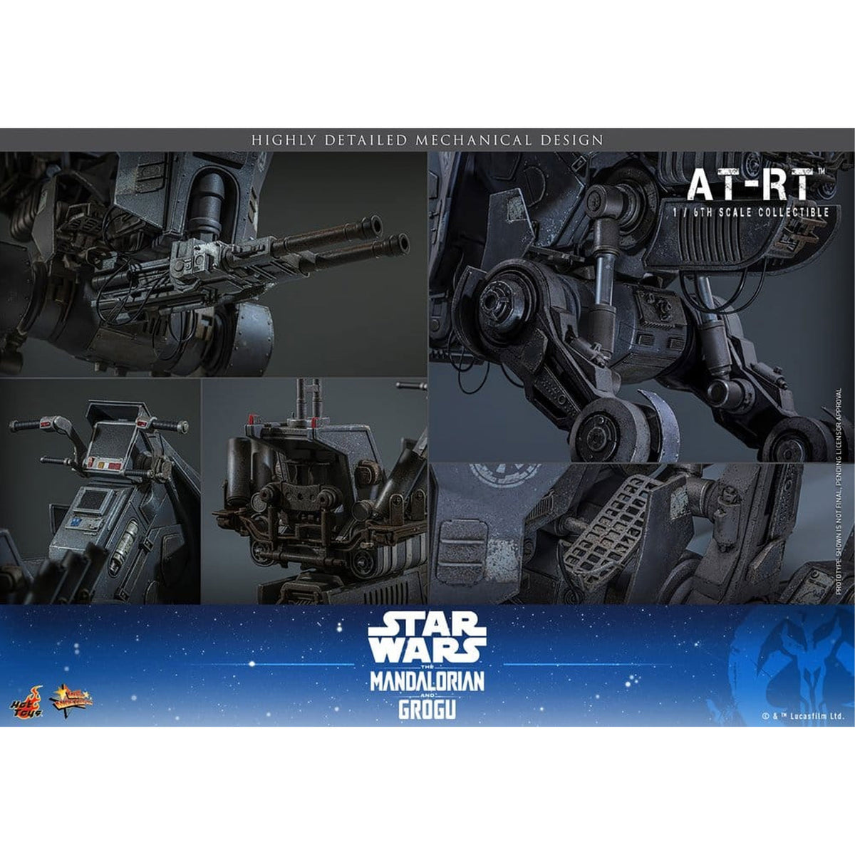 Star Wars: The Mandalorian & Grogu Movie Masterpiece Vehicle 1/6 AT-RT -Action Figure