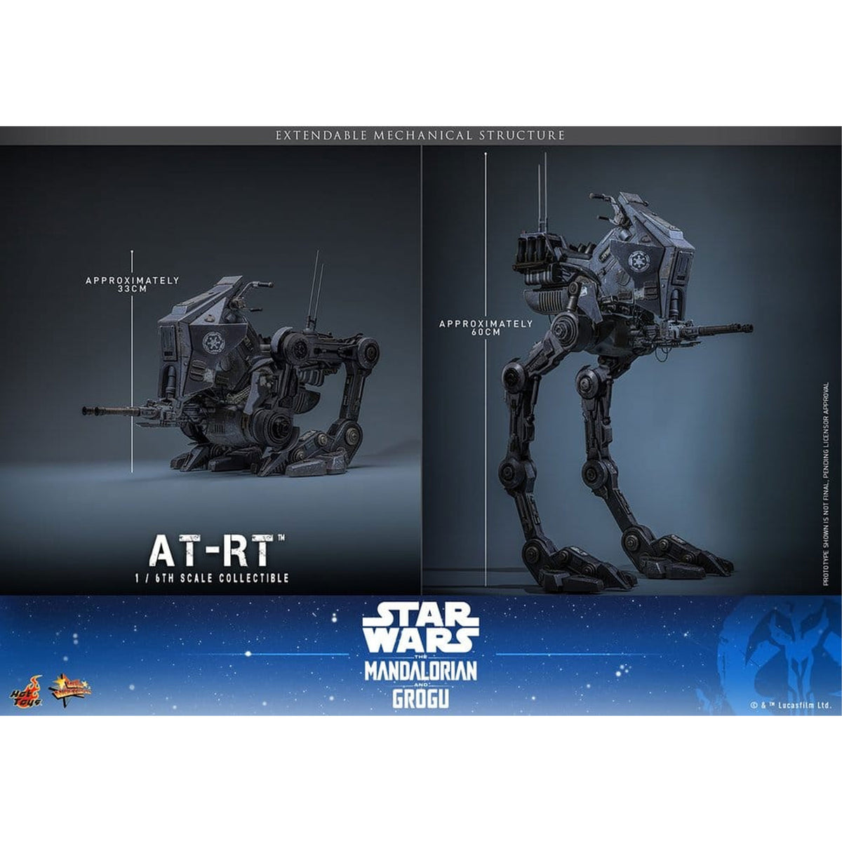 Star Wars: The Mandalorian & Grogu Movie Masterpiece Vehicle 1/6 AT-RT -Action Figure