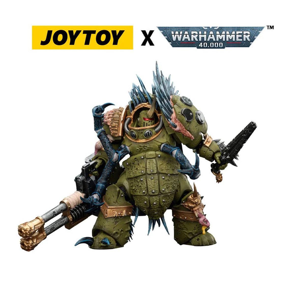 Warhammer 40,000 Death Guard Blightlord Terminator 1 with Reaper Autocannon and Bubotic Blades -Action Figure
