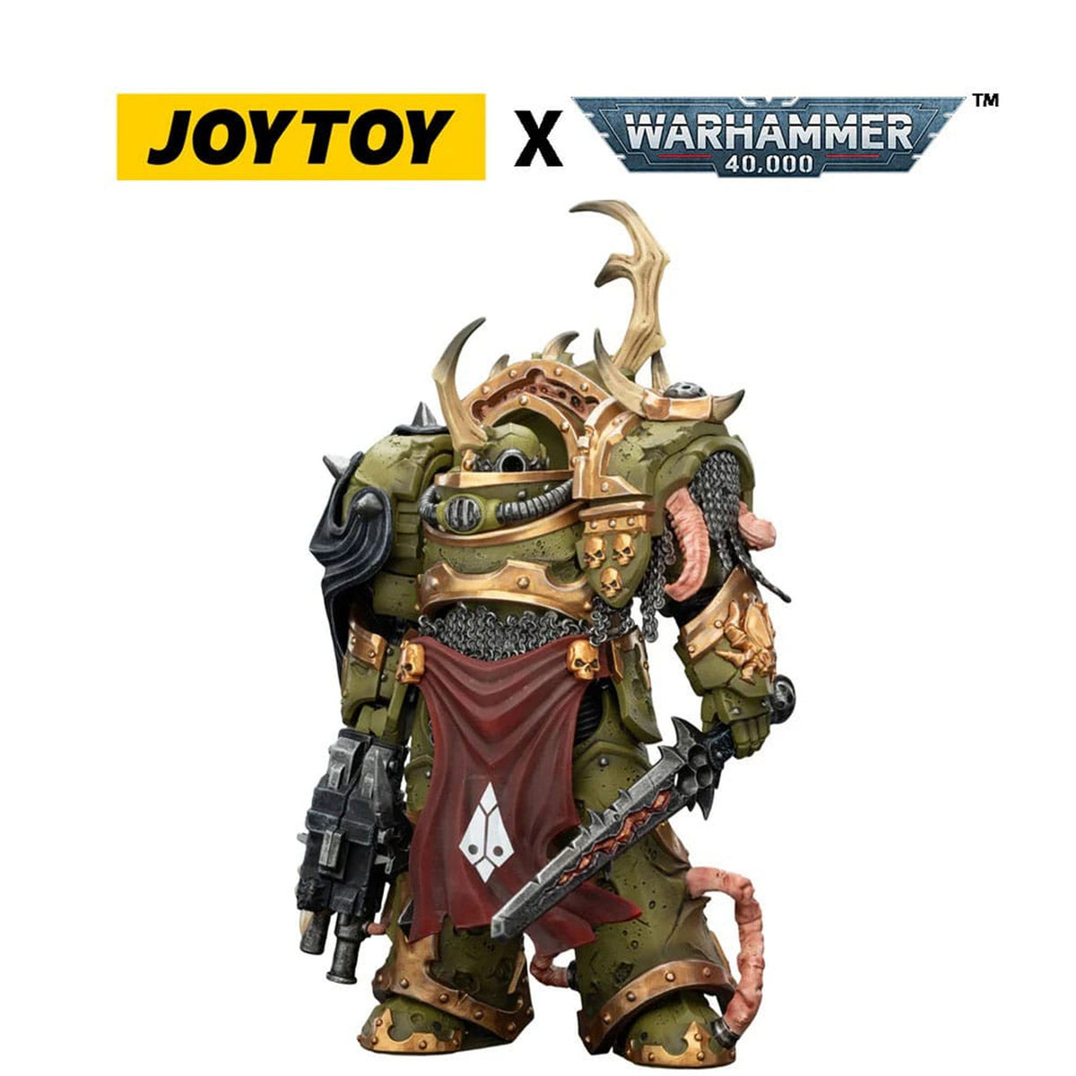 Warhammer 40,000 Death Guard Blightlord Terminator 3 with Combi-bolter and Bubotic Blade -Action Figure